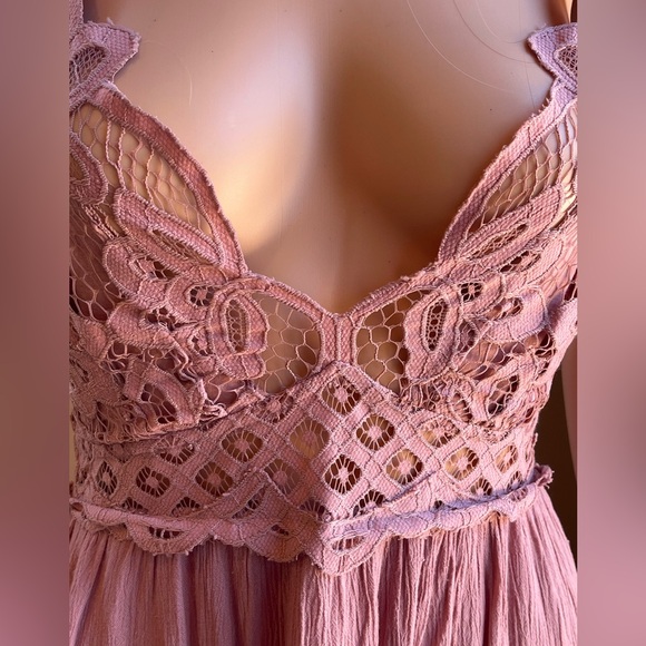 Free People Adella Pink-Nude Maxi Dress - Picture 4 of 9